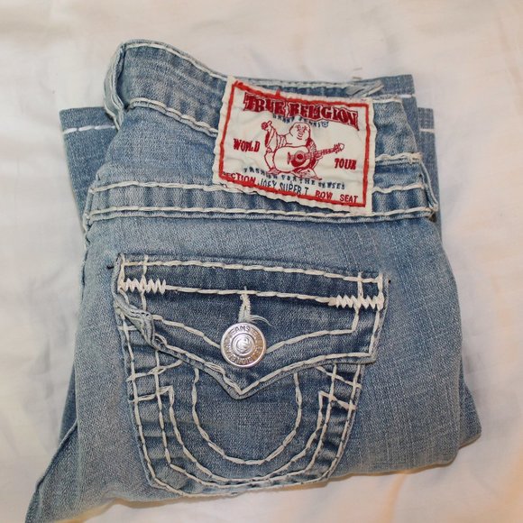 【希少】TRUE RELIGION JOEY SUPER T W31 L34 True Religion Jeans Women's Joey Super T DUSTY SKIES dark